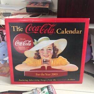 Coca Cola Red and Black 2003 Calendar - Coca Cola Brand